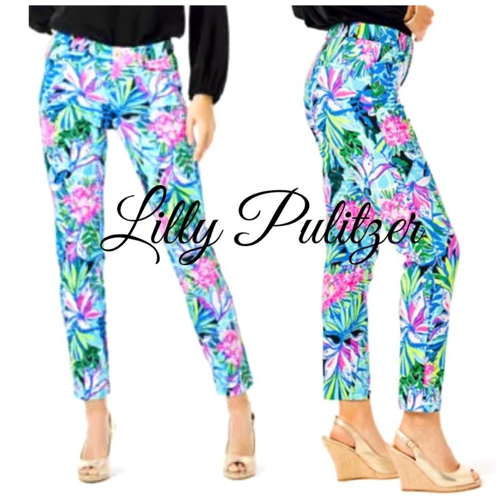 New Lilly Pulitzer Only You Me And Giraffee Skinny Kelly Knit Pant Size 0 NWOT